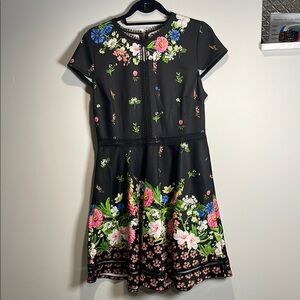 Ted Baker Black Floral Mini Dress